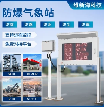 Explosion-Proof Weather Station for Tank Farms: Micro Ultrasonic Automatic Wind Speed Weather Instrument for Chemical Plant Parks