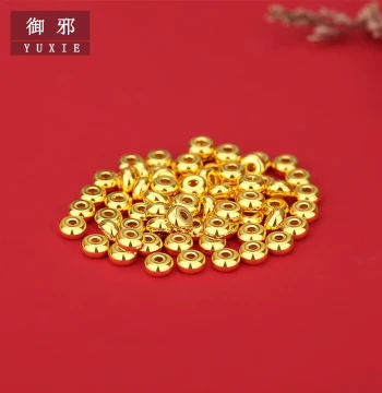 999 Pure Gold Abacus Bead Spacer and Gold Shim for DIY Bracelets, Smooth Surface Abacus Beads: Approx. 0.03g, 520 Gift