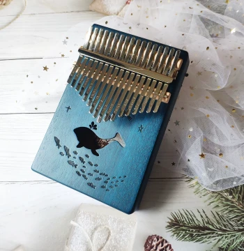 17-Key Thumb Piano Kalimba, Beginner Instrument Gift for Children, Acacia Wood Finger Piano, 21-Key Available
