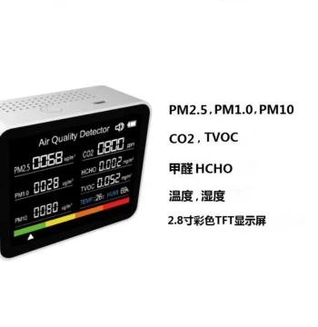 New 8-in-1 CO2 Carbon Dioxide Detector Home PM2.5 Air Quality Dust and Pollutant Monitor