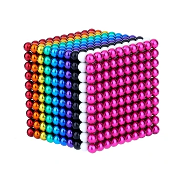 Buckyballs 1000pcs Strong Magnetic Balls Colorful Round Magnet Toys DIY Magnetic Rods Magic Beads