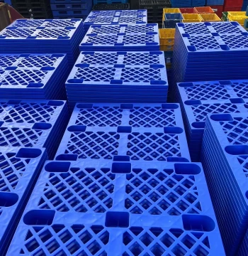 Special Offer Used Plastic Pallets - Grid Warehouse Moisture-Proof Shipping Pallets for Forklifts and Pallet Jacks, Import/Export Dunnage