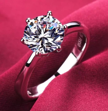 IGI Lab-Grown Diamond pt950 Platinum Classic Six-Prong Diamond Ring 1 Carat Engagement Ring Gift for Girlfriend Wedding