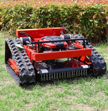 New Gas-Powered Lawn Mower ALF Belt Type: Four-Stroke Crawler Mower for Orchards, Sloped Oil Fields, Remote-Control Grass Cutting