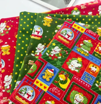 Copyright Pattern 100% Cotton 8oz Canvas and Poplin Patchwork Christmas Dog Series Bag Tablecloth Overalls Jacket