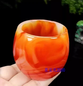 Jade Big-Belly Cup Imitation Chicken Blood Jade Glazed Tea Tasting Cup Jian Zhan Jade Wine Cup Agate Floating Flower Jade Porcelain Tea Cup Master Cup