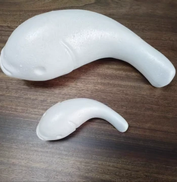 Factory Direct Sale Polyfoam EPS Koi Fish White Blanks, Various Sizes Foam Animal Shapes for Wholesale