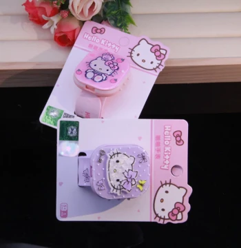 Sanrio Flat Sticker Hello Kitty Children's Decorative Watch Snap Circle Bracelet, 2025 New Girl Princess Wrist Snap Band