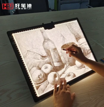 Haobiji A4 A3 Pure White Copying Table LED Lithium Battery Powered Light Box for Tracing, Anime Drawing, Chinese Painting, Watercolor, Gongbi, Calligraphy, Art, Architecture, and Hand Sketching