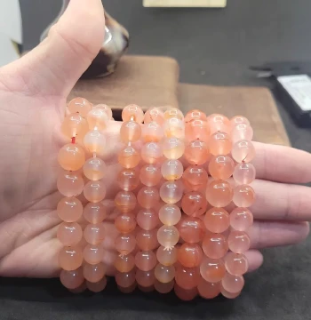 Southern Red Agate Bracelet Jade Pendant Necklace Natural Ice-Float Cherry Red Bao Shan Chuan Material Long Chain Handmade Jewelry Beaded Accessories