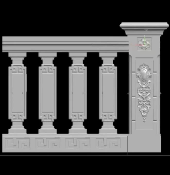New Roman Column Mold for Chinese Style Balcony Railings and Fences - Cast-in-Place Cement Villa Baluster and Handrail Model