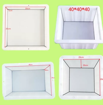 Solid Cement Brick Plastic Mold - 30*30*8CM Square Garden Stepping Stone Preform Flat Paver Tile Mold