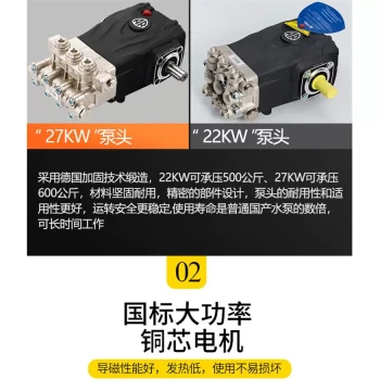 Imported Industrial Grade Ultra-high Pressure Cleaning MZL Machine 500kg Pressure Relief High Power Commercial Rust Removal Water Gun 380V Water