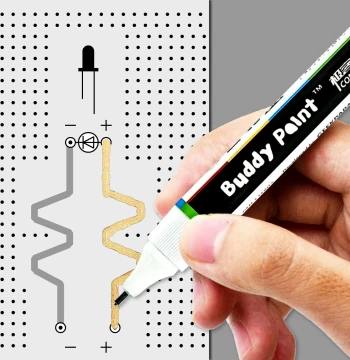 Buddy Paint Conductive Pen - Gold & Silver Paste for Circuit Repair, STEM Promotion