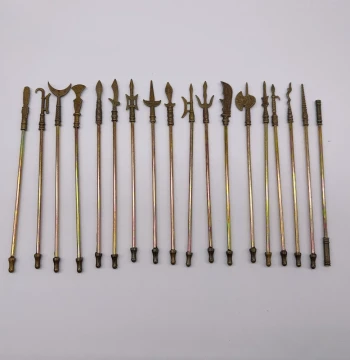 Loose Pack Mini Eighteen Weapons Model, Travel Craft, Bamboo Joint Figure Accessory Alloy Weapons, Small Size Model
