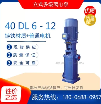 40DL/50DL Series Cast Iron Vertical Multistage Centrifugal Pump, Boiler Hot/Cold Water Circulation Booster Pump, Urban Drainage Pump