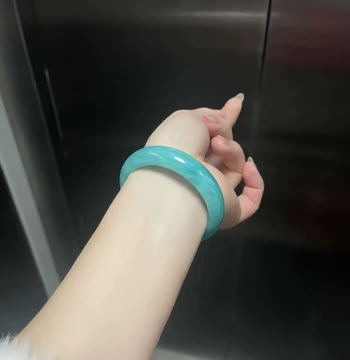 Natural Crystal Mozambique Old Mine Amazonite Bracelet for Women, Raw Ore Bangle Without Acid Washing