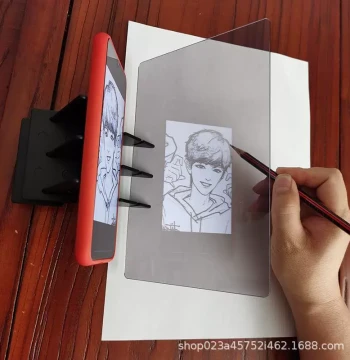 Tracing Drawing Board, Sketchbook, Drawing Artifact, Optical Projector Compatible with Phones and Tablets, Copying Stand with Bracket