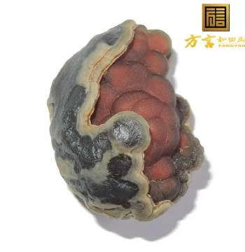Fangyan Premium Special Offer Only 120k Store Treasure Ink Green Skin Half-Wrapped Chalcedony Fish Roe Elephant-Shaped Crocodile Southern Red Agate R