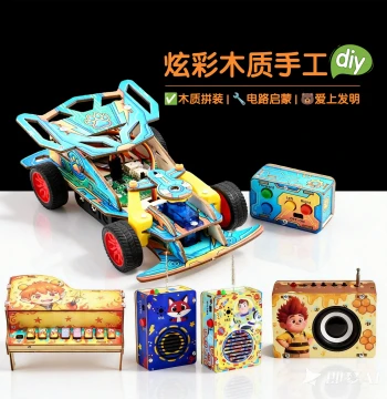 DIY Wooden Remote Control Car Model Kit - Educational Science Experiment Set for Elementary Students