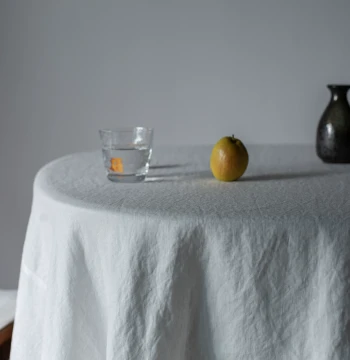 [Su Nian] Pure Linen Thick Solid Color Tablecloth Cover Cloth Formaldehyde-Free Natural Minimalist Texture