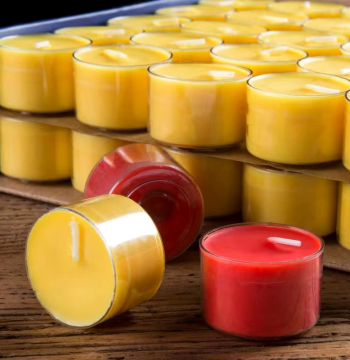 Round Dot Butter Lamp, 100 Pieces, 248 Hours, Plastic Shell, Buddha Offering Eternal Flame Lamp, Smokeless and Odorless Candle, Household Buddha Front Lamp
