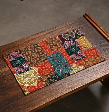 Double-Sided Cotton Linen Patchwork Printed Tea Mat Fabric Table Runner Tea Cloth Cup Pad Zen Chinese Style Dry Brewing Mat