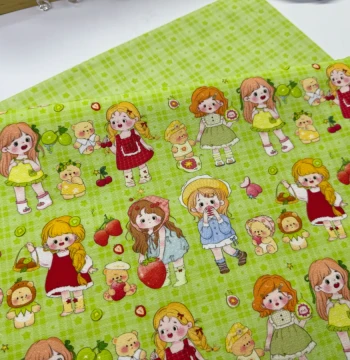 Copyrighted Pattern 100% Cotton 8oz Canvas and Poplin Fruit Series Girls Bags Tablecloth Overalls Jacket
