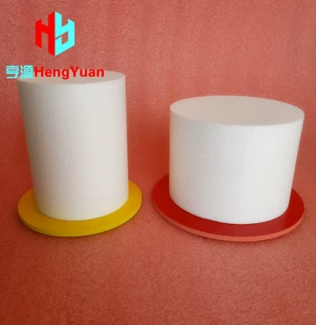 Round Elevated Foam Cake Dummy, 3-inch, 5-inch, 7-inch, 9-inch Baking Fake Base for Fondant and Piping Practice Molds