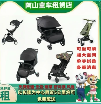 Guangzhou Chimelong Safari Park Stroller Kids Pushchair Double Stroller Handcart Chimelong Car Rental Lease