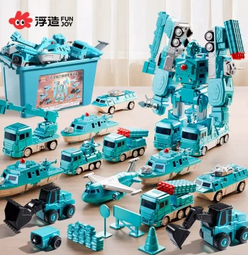 Children's Magnetic Toy Car Boys Assembly 6 Transformation Educational Robot King Kong 2-3 Years Old Magnetic Mecha Gift