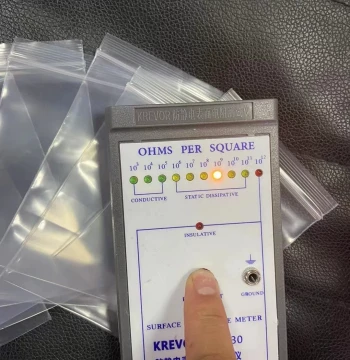 ESD Anti-Static Transparent PE Self-Sealing Bags - Thickened Packaging for Circuit Boards and Electronic Components