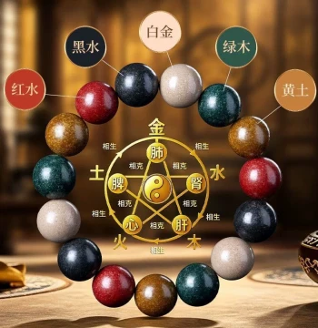 Traditional Chinese Medicine Incense Beads, Five Elements Herbal Bracelet, Ancient Formula Incense Prayer Beads for Collectors