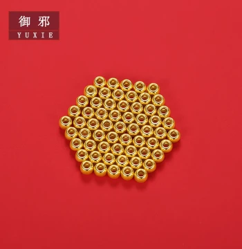 Authentic Pure Gold 999 Smooth Surface Ancient Method Gold Bead Gold Bracelet Matching Bead Spacer Bead DIY Lu Lu Tong Loose Beads 520 Gift