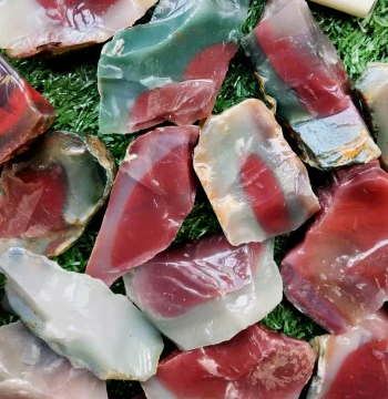 Shaanxi Purple-Green Agate Raw Ore Qin Purple Jade Rough Stone Direct from Origin Colorful Agate Gold Paste Jade Longyan Jade Qinling