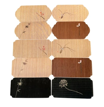 Hand-Painted Zen Style Tea Mat, Bamboo Mat Table Runner, Woven Bamboo Tea Pad, Bamboo Curtain, Tea Curtain, Kung Fu Tea Set, and Tea Ceremony Accessories on Sale