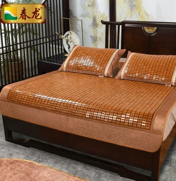Chunlong New Mahjong Bamboo Mat with Mugwort Carbonized Bamboo Summer Foldable 1.8m Double Bed Customizable