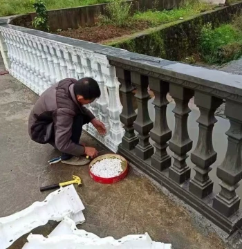 New Chinese-Style Balcony Railing and Fence: Cement Mold for Balcony Vases, Roman Column Handrails, and Architectural Models