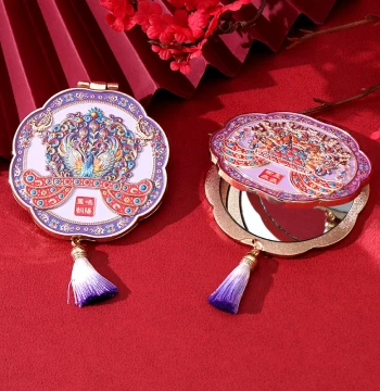 Shancheng Cultural Creative | Beijing Palace Museum Cultural Creative Phoenix Crown Portable Mirror, Folding Makeup Mirror, Birthday Gift for Women