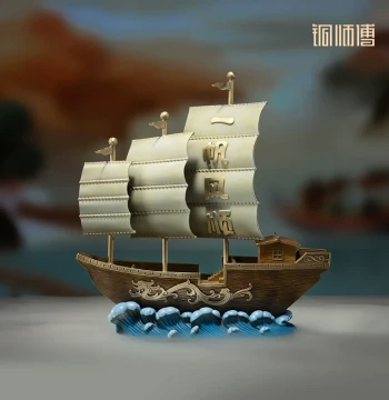 Tong Shifu "Smooth" Living Room Desktop Smooth Sailing Copper Ornament, Home Decoration, Opening Gift