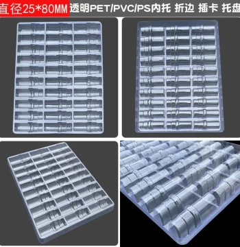 Hardware Anti-Static Blister Box Custom Inner Tray Packaging 25*80MM Custom Pallet Turnover Tray Blister Shell in Stock
