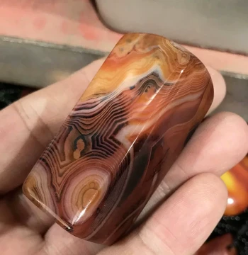 Natural Warring States Red Agate Exquisitely Carved Rectangular Seal Banded Agate Seal Blank Paperweight Four Treasures of the Study Personal Name Seal