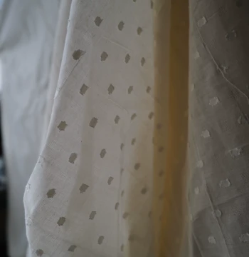 20cm Length Price 120cm Width UK Merchant and Mills Natural Polka Dot Indian Cotton Fabric