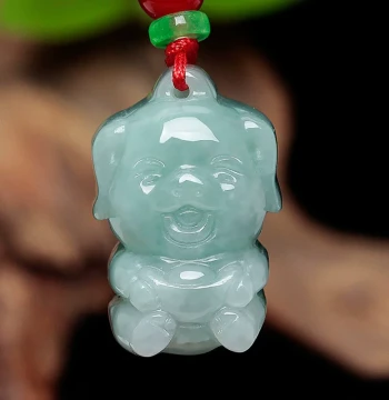 Natural Jade Zodiac Pig Pendant, Fortune Pig with Jade Ingot, Small 3D Pig Necklace