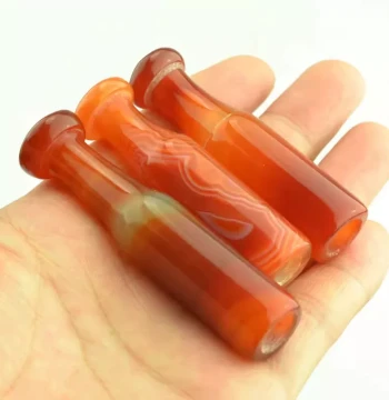 Old-Style Dry Tobacco Pipe Mouthpiece, Gift for Elders, Natural Agate Dry Tobacco Mouthpiece, Pipe Stem, Bowl, Smoking Utensils
