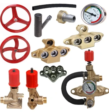 High-Pressure Car Washer Pump Air Chamber 55/58 Type Black Cat Model Cleaner 40 Copper Pump Head Iron Pump Body Assembly Accessories