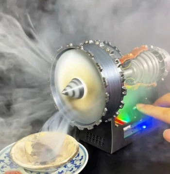 NIKOLATOY Aircraft Turbofan Engine TR900 Model: Jet Engine Replica Creative Desktop Ornament