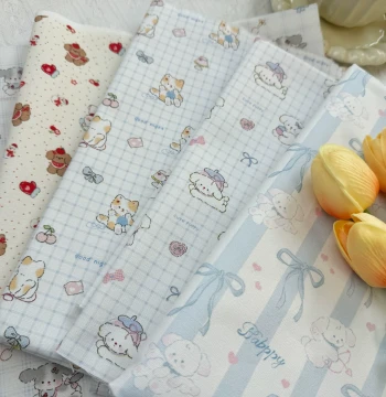 Designer 100% Cotton 8oz Canvas High-Density Cartoon West Highland Dog Bag Jacket Tablecloth Handmade Digital Print
