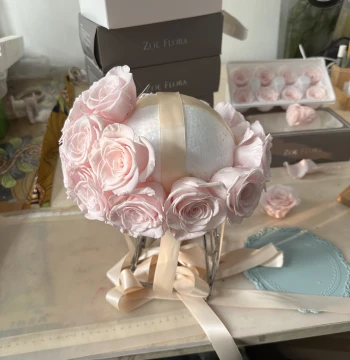 Styrofoam Solid Sphere Mold Preserved Flower DIY Flower Ball Ornament Handmade Floral Art Rose Half-Sphere Ornament