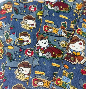 (Copyright Pattern) 100% Cotton 8oz Canvas High-Density Denim Series Tablecloth Overalls Jacket Fabric